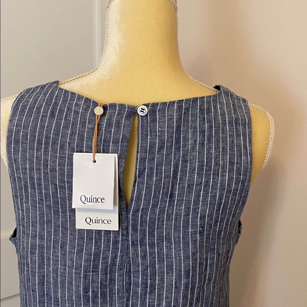 QUINCE 100% European Linen Tank Mini Dress S - Picture 5 of 9